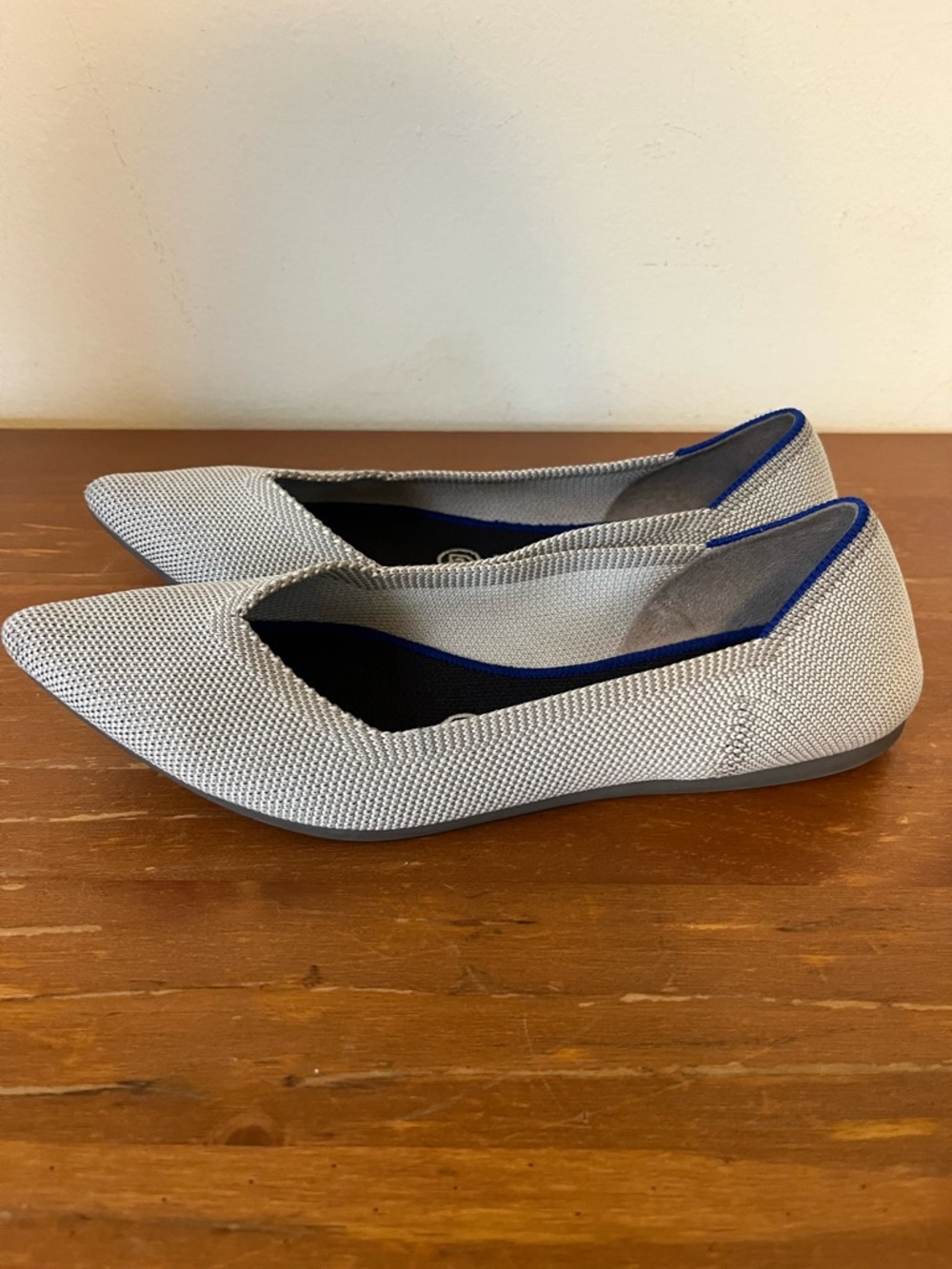 Rothy's The Point Grey Flax Birdseye Ballet Slip On Flats Women's Size 6.5 - Picture 5 of 11